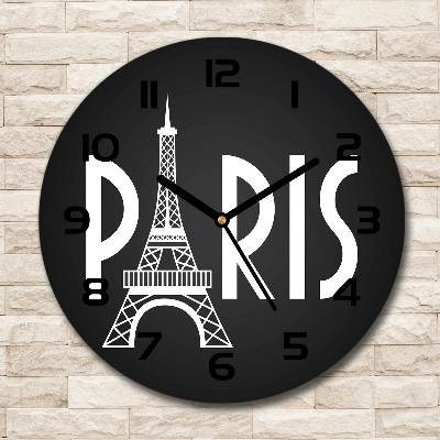 Round clock glass Paris