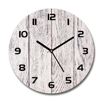 Round wall clock Wooden wall