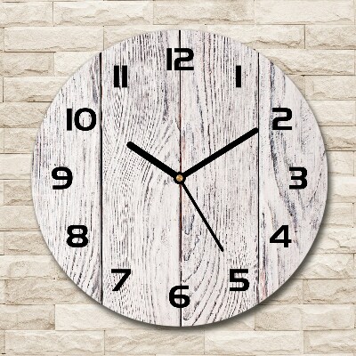 Round wall clock Wooden wall