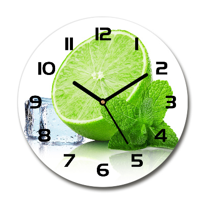 Round wall clock Ice lime