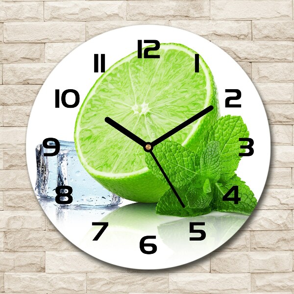 Round wall clock Ice lime