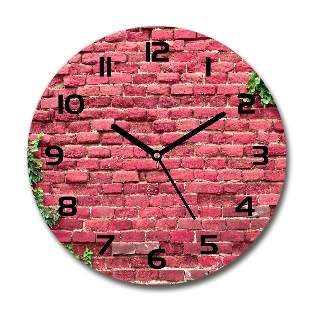 Round wall clock Brick wall