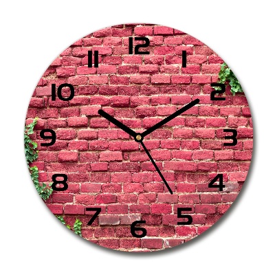 Round wall clock Brick wall