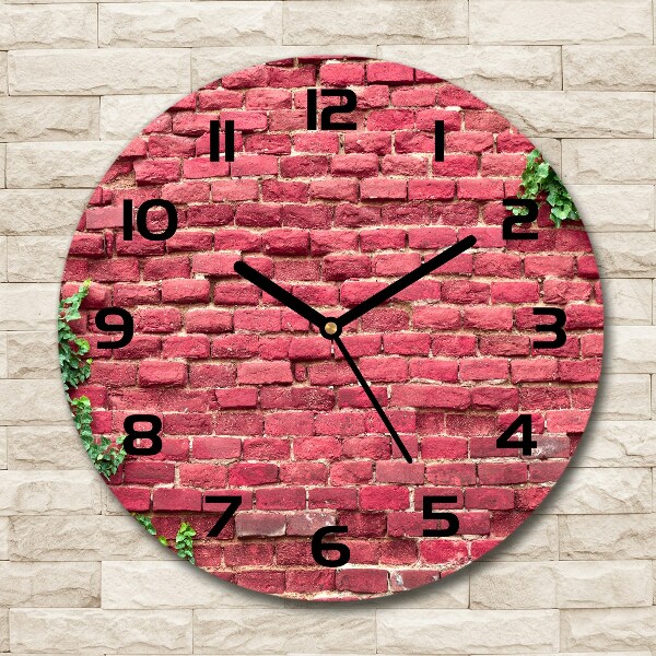 Round wall clock Brick wall