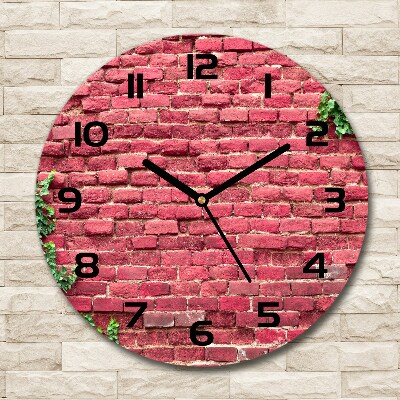 Round wall clock Brick wall