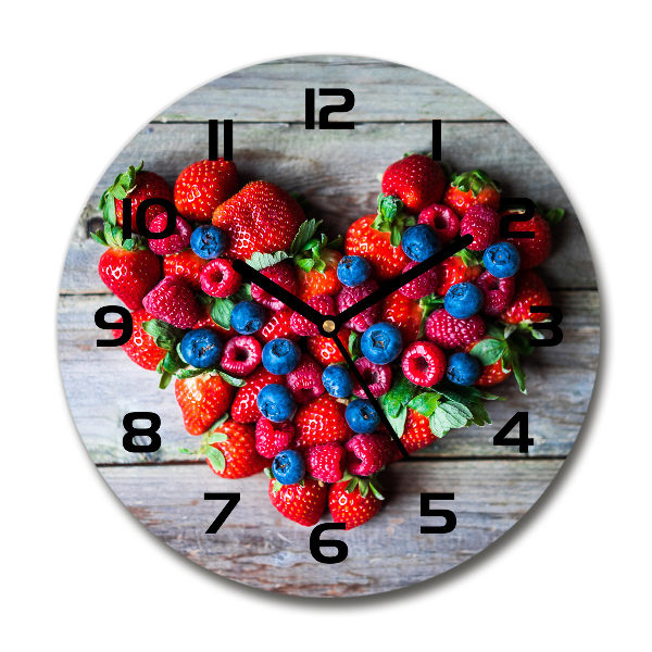 Round wall clock Fruit heart