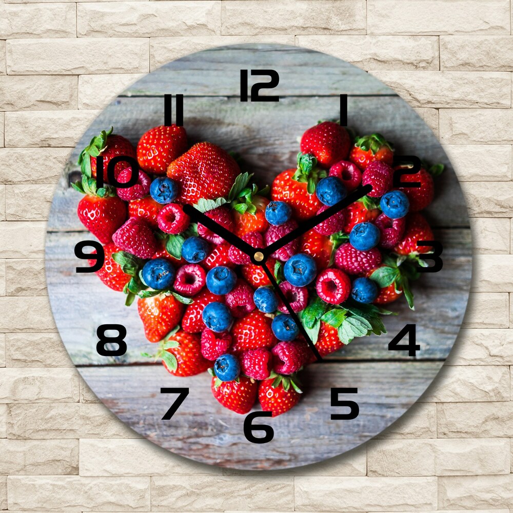 Round wall clock Fruit heart