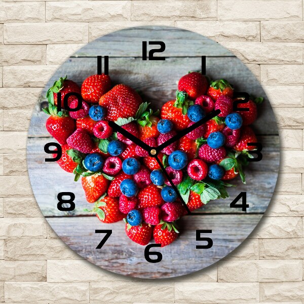 Round wall clock Fruit heart