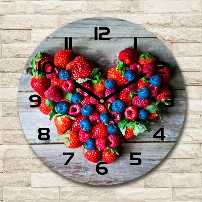 Round wall clock Fruit heart