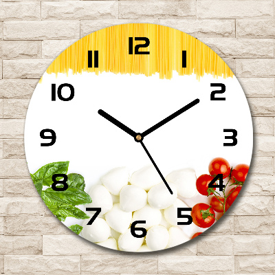 Round wall clock Italian flag