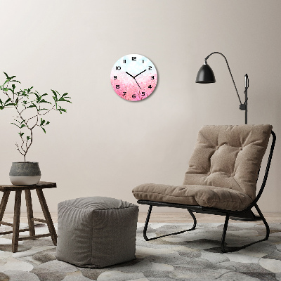 Round glass clock Cherry blossoms