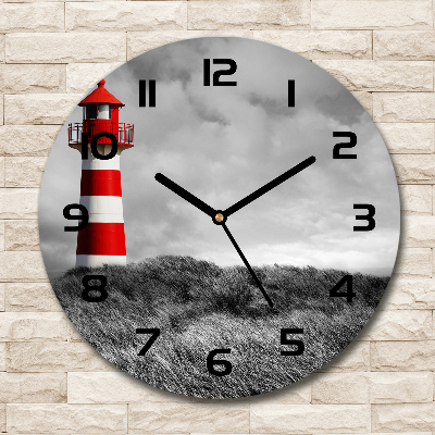 Round wall clock Lighthouse