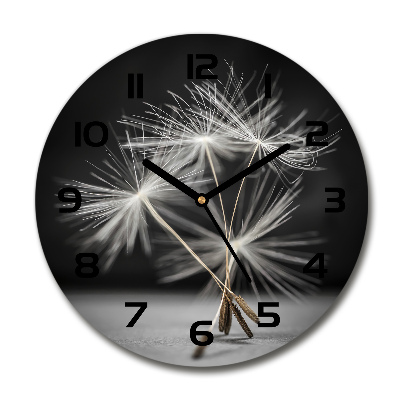 Round wall clock Dandelion seeds