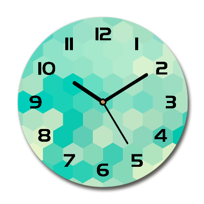 Round clock glass Geometric background