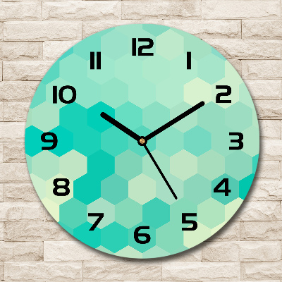 Round clock glass Geometric background