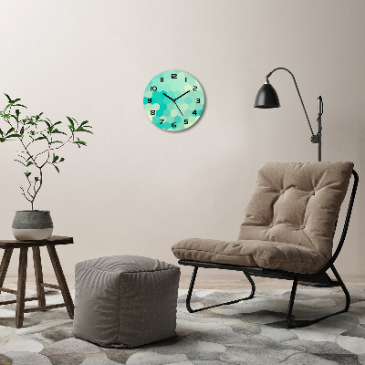 Round clock glass Geometric background