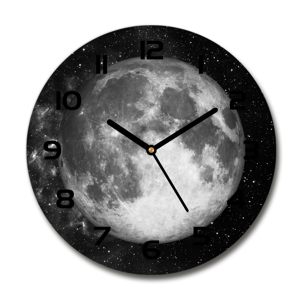 Round wall clock Moon