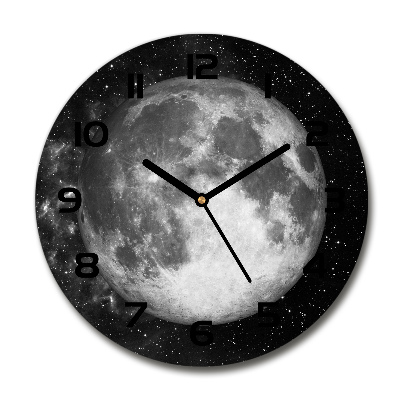 Round wall clock Moon