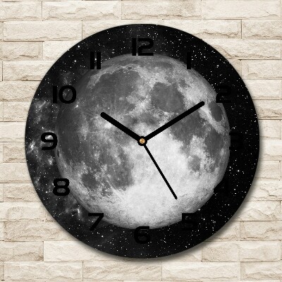 Round wall clock Moon