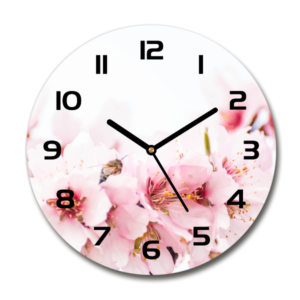 Round wall clock Cherry blossoms