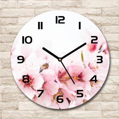 Round wall clock Cherry blossoms