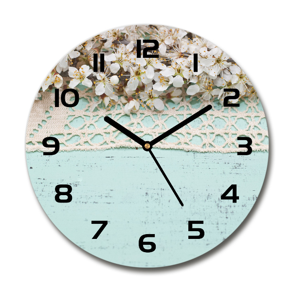 Round wall clock Cherry blossoms