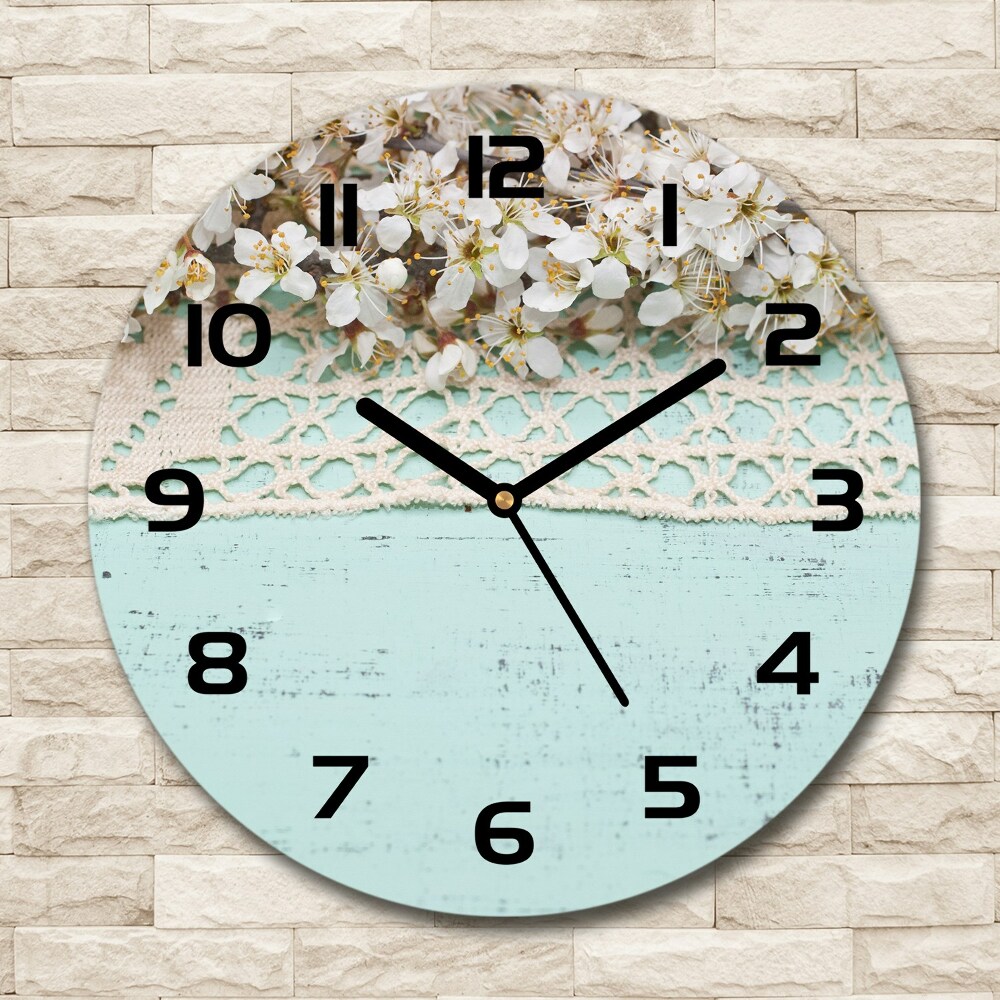 Round wall clock Cherry blossoms