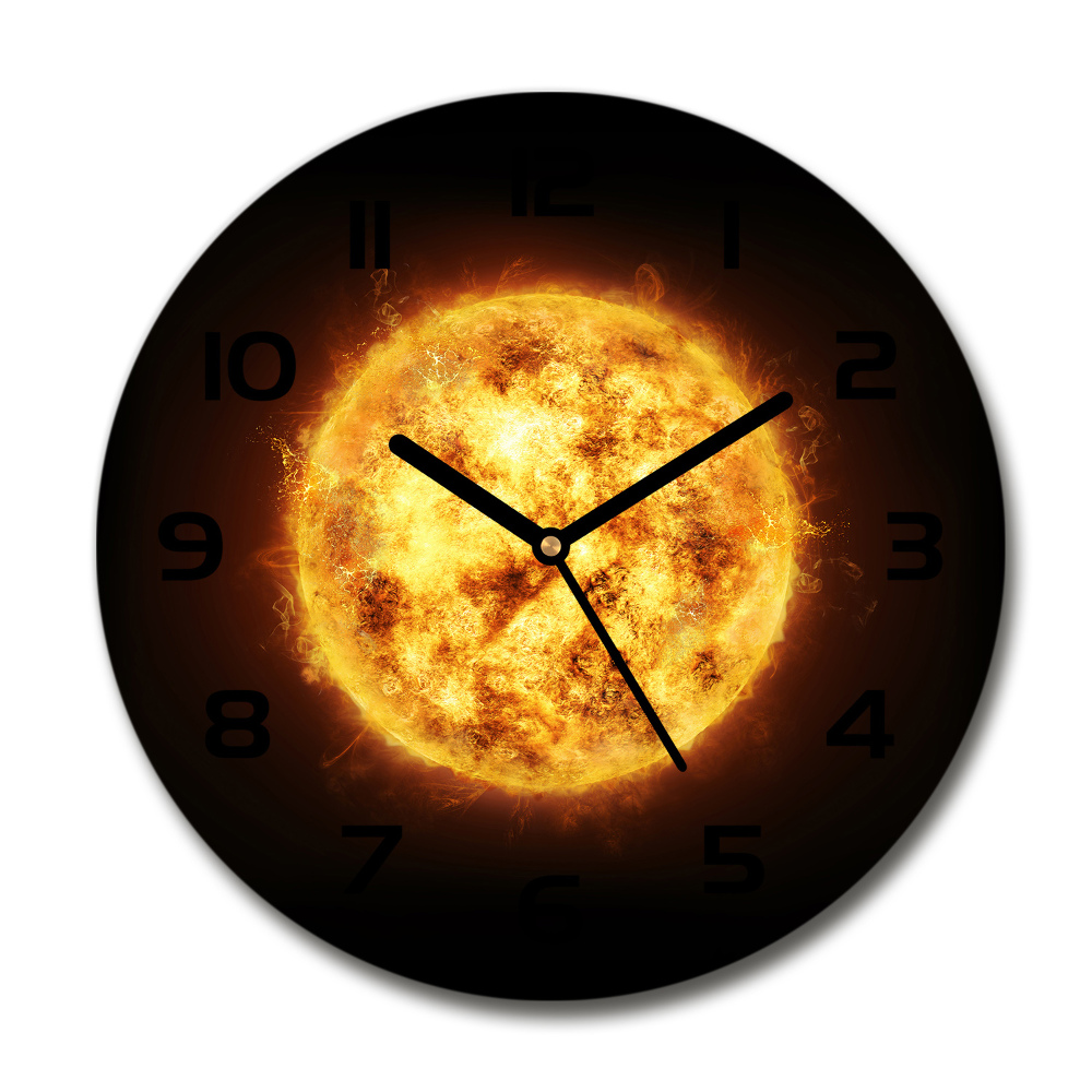 Round wall clock Sun