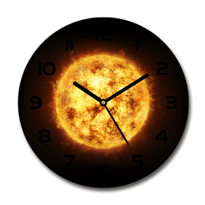 Round wall clock Sun