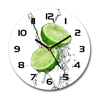 Round wall clock Lime and water