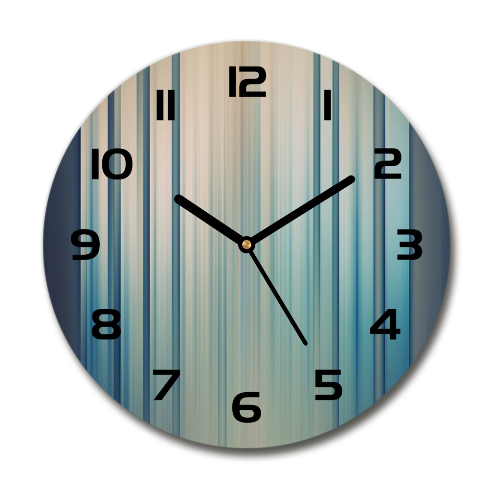 Round wall clock Blue stripes