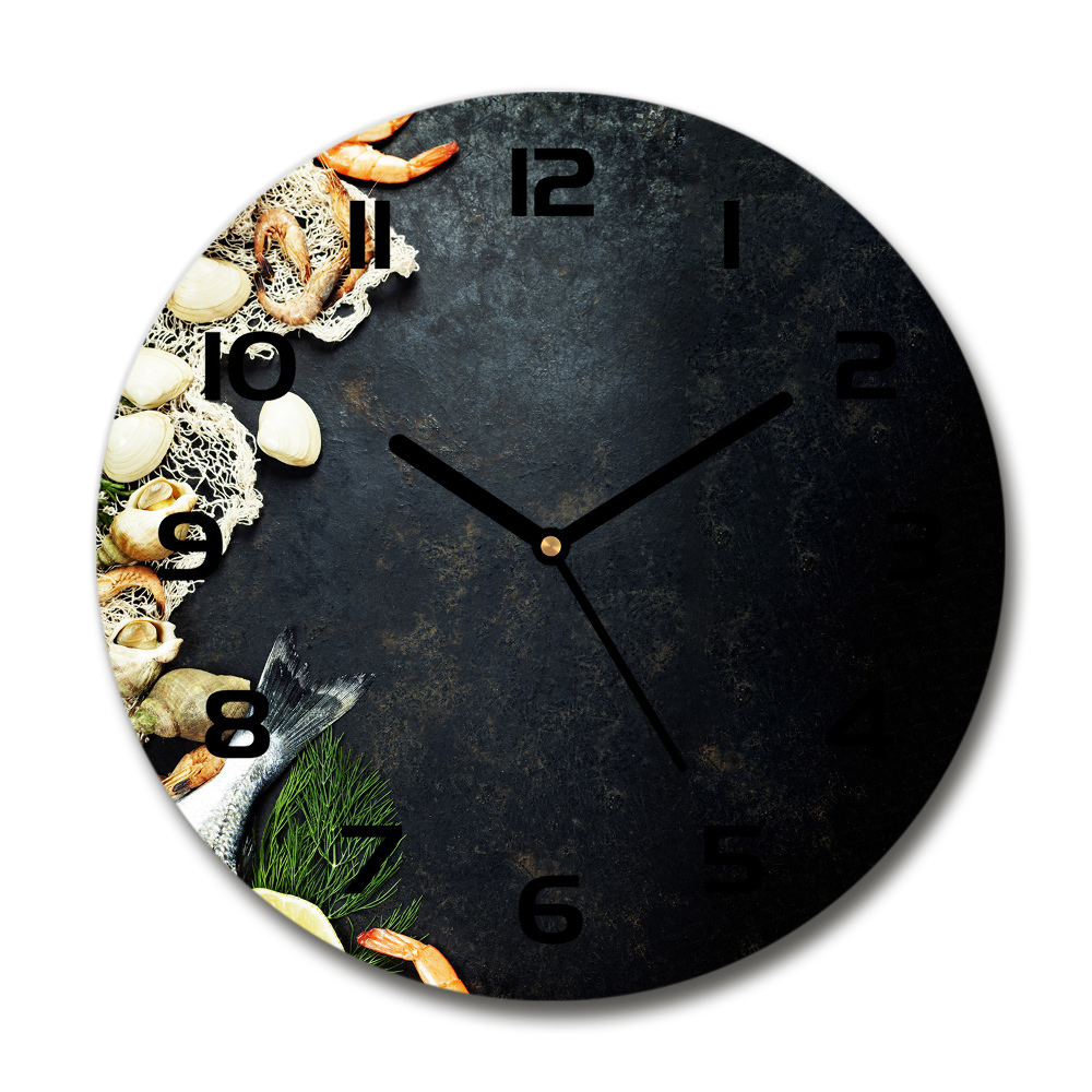 Round wall clock Seafood