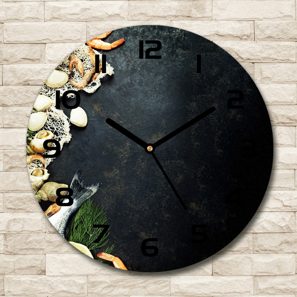 Round wall clock Seafood