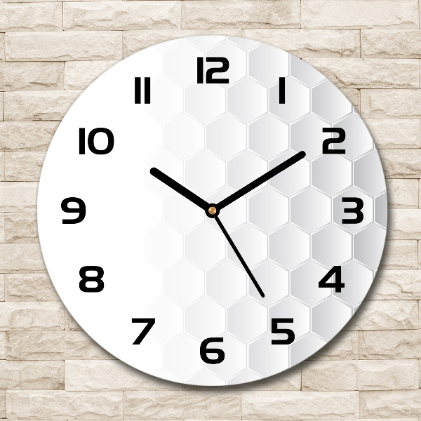 Round wall clock Background hexagon