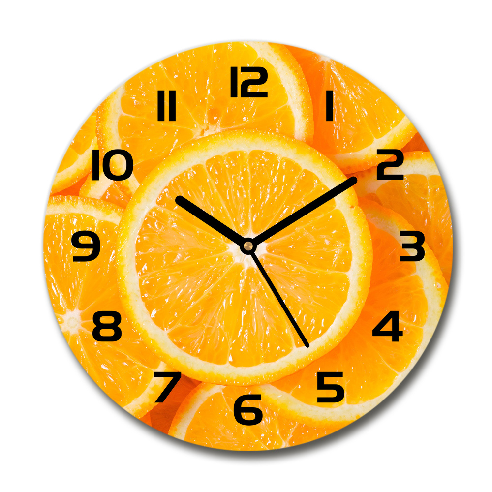 Round wall clock Slices of orange