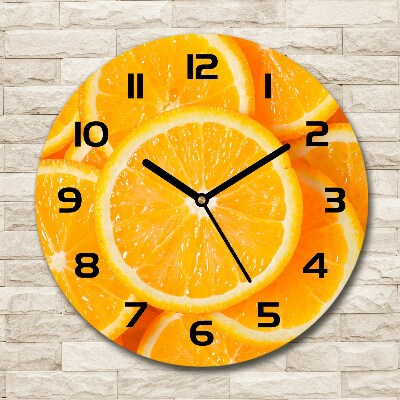 Round wall clock Slices of orange