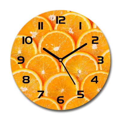 Round wall clock Slices of orange