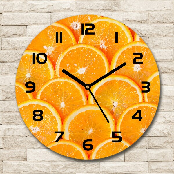 Round wall clock Slices of orange