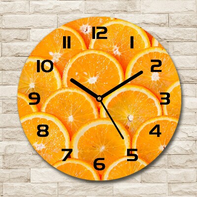 Round wall clock Slices of orange