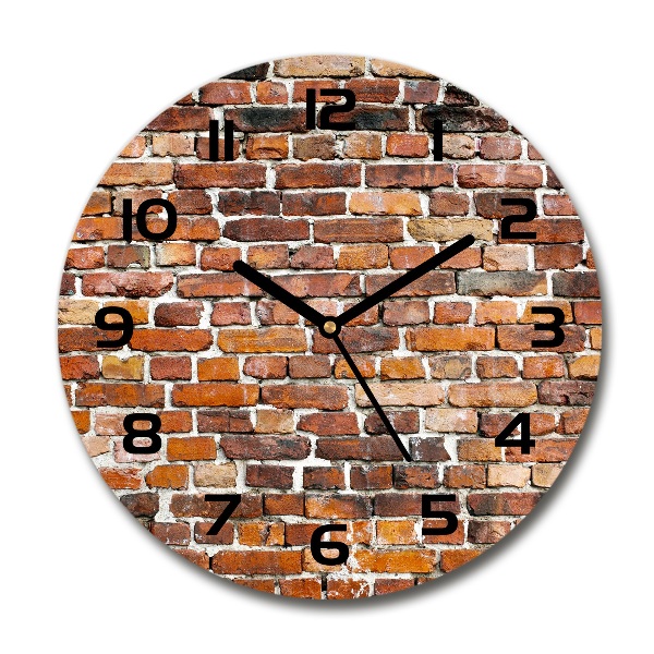 Round wall clock Brick wall