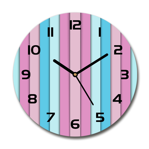 Round wall clock Colorful stripes