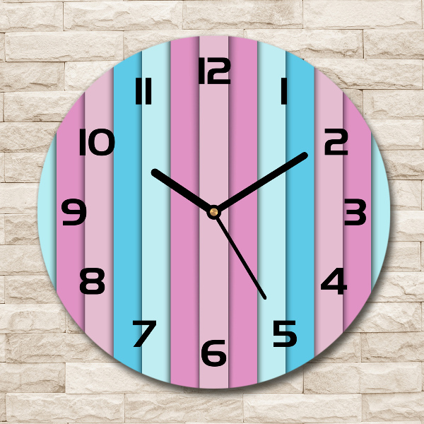 Round wall clock Colorful stripes