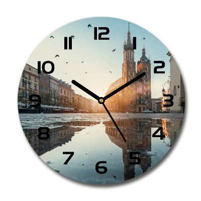 Round wall clock Cracow Poland