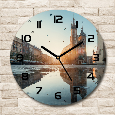 Round wall clock Cracow Poland