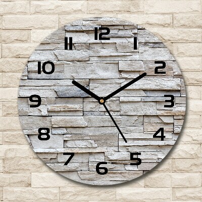 Round wall clock Stone wall