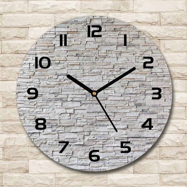 Round wall clock Stone wall