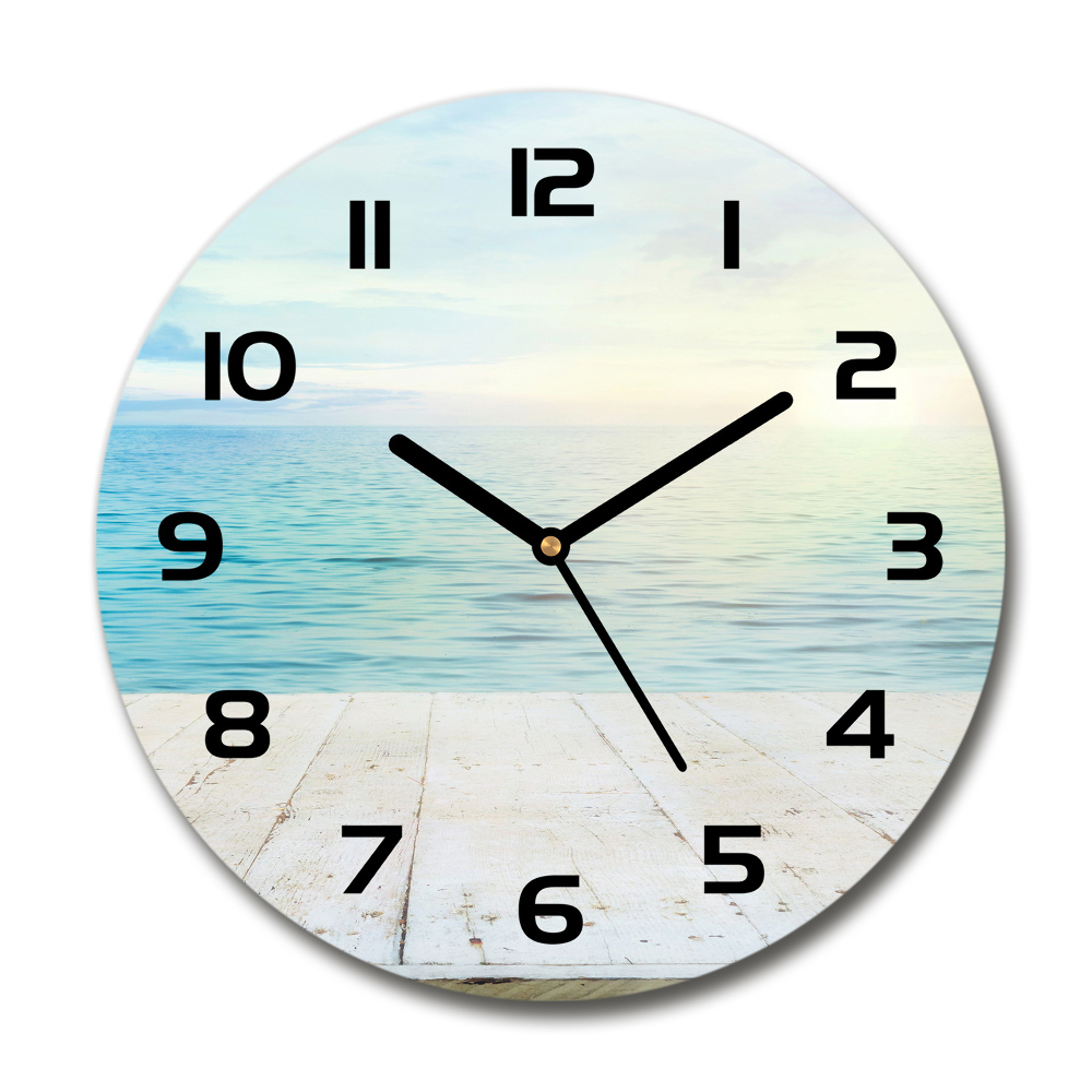 Round wall clock Sea