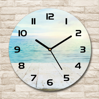 Round wall clock Sea