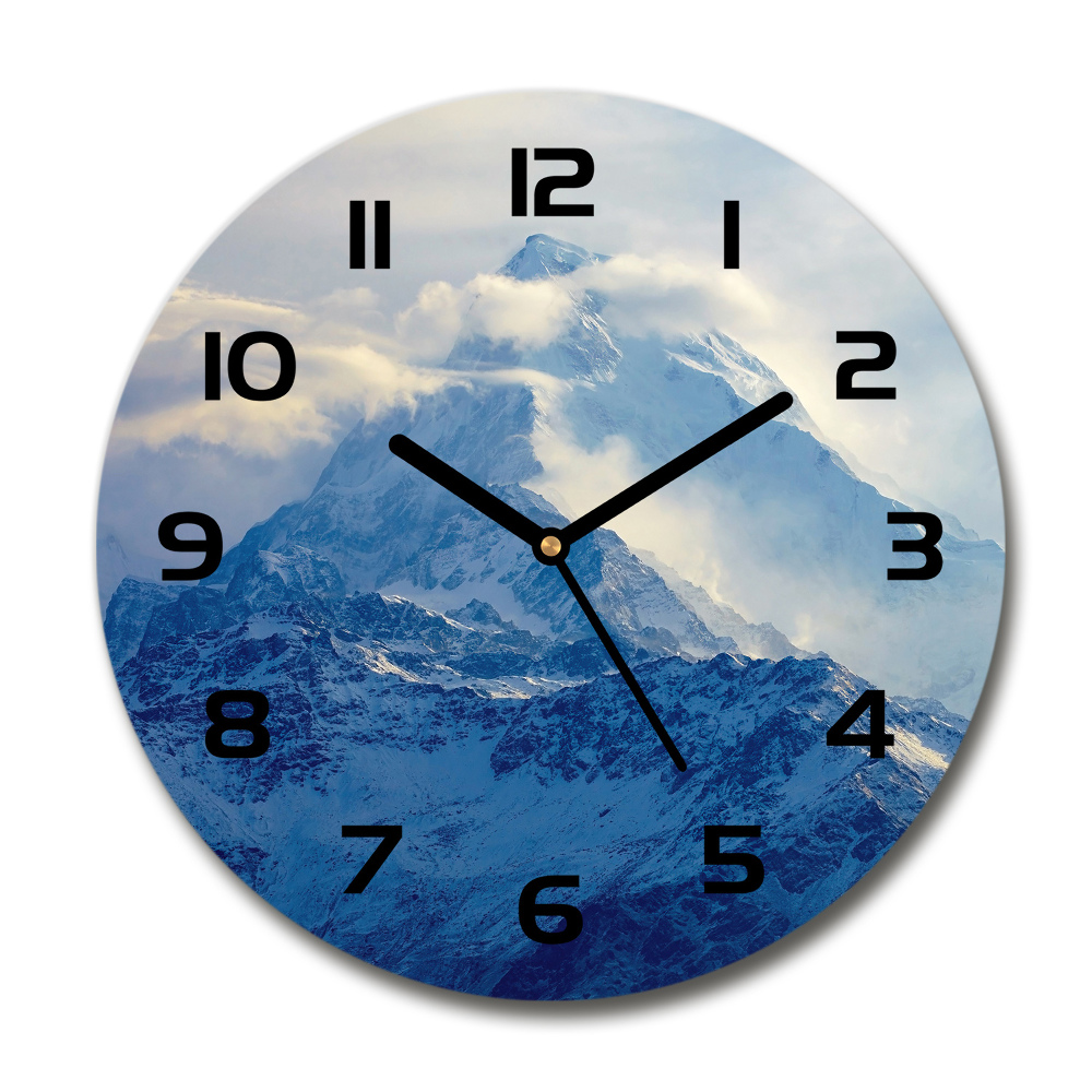 Round wall clock Mountain peak