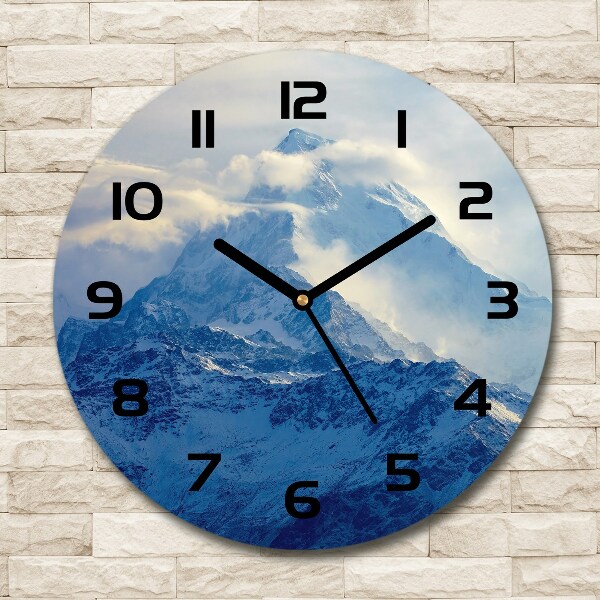 Round wall clock Mountain peak